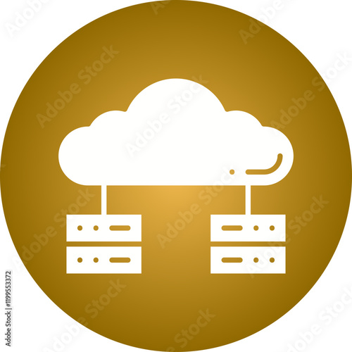 Cloud Data Distribution icon single vector illustration