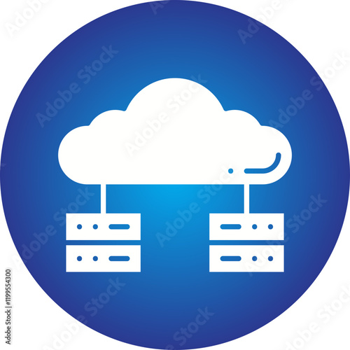 Cloud Data Distribution icon single vector illustration