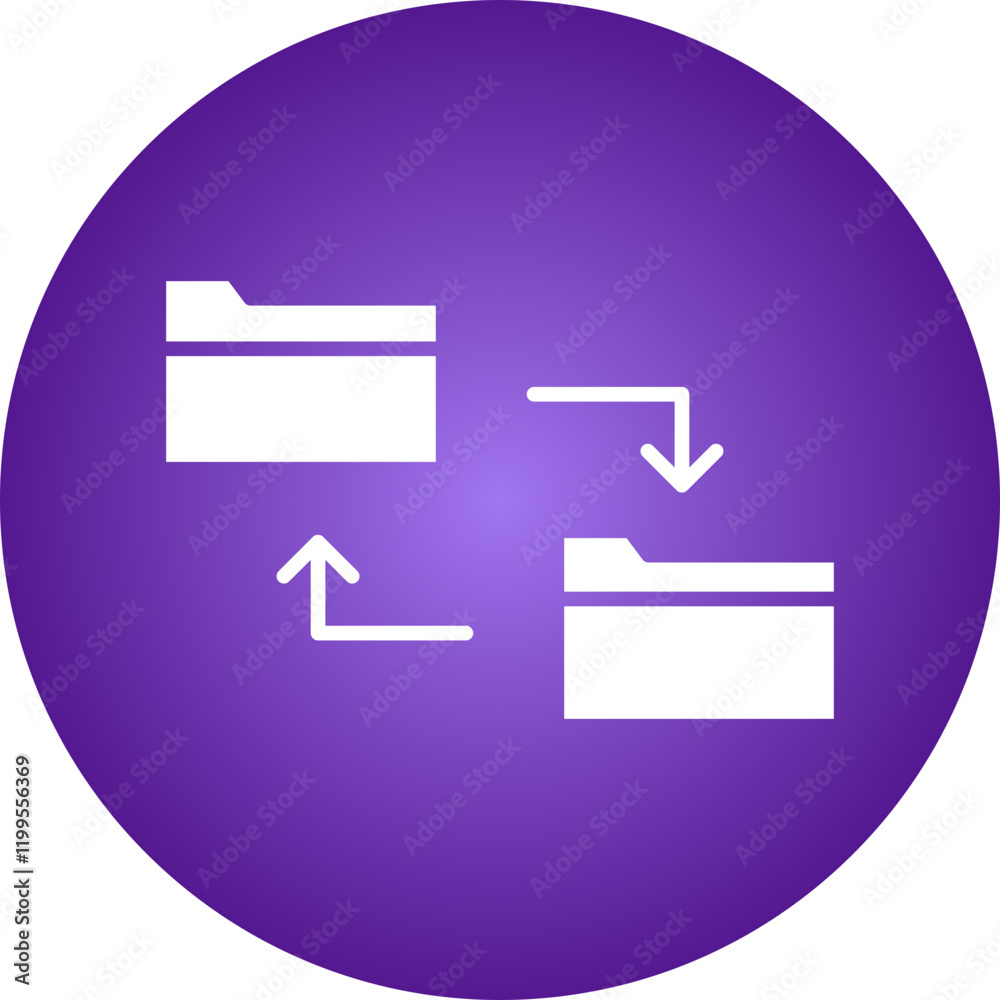 Folders Sharing Data icon single vector illustration Folders Sharing Data icon single vector illustration
