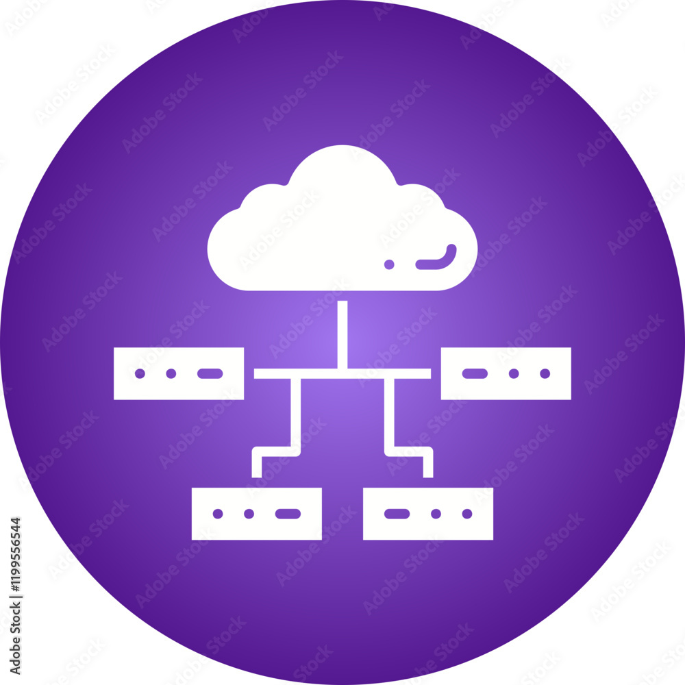 Multiple Cloud Servers icon single vector illustration Multiple Cloud Servers icon single vector illustration