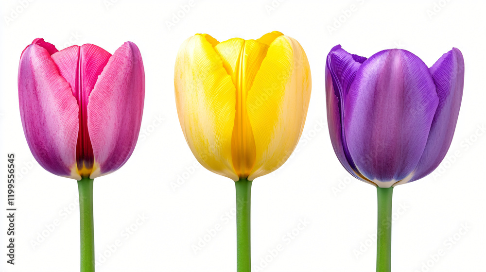 Isolated tulip plant Isolated tulip plant