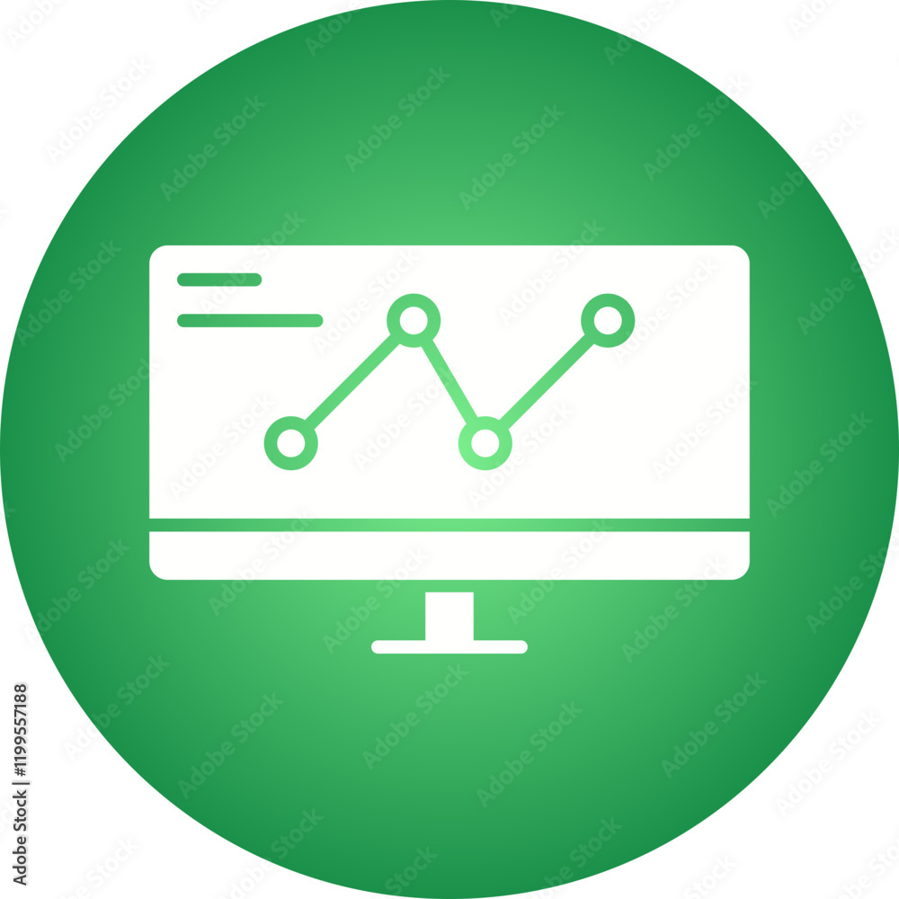 Computer Analytics icon single vector illustration Computer Analytics icon single vector illustration