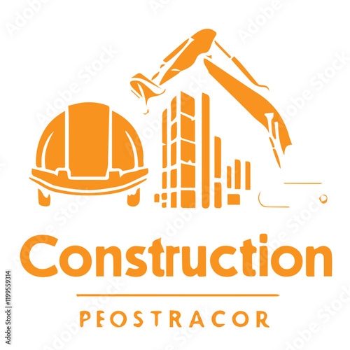 A construction logo with orange color radiates energy, creativity, and enthusiasm. Orange is a vibrant and bold color that symbolizes innovation, determination, and progress—qualities that align