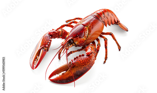 Fresh Boiled craw fish on a transparent background