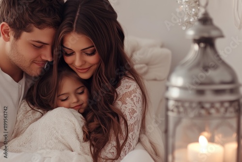 A couple sharing intimate memories on Valentines night, sitting by a glowing fireplace, as they reminisce past love moments, cherishing the warmth and closeness of the special day