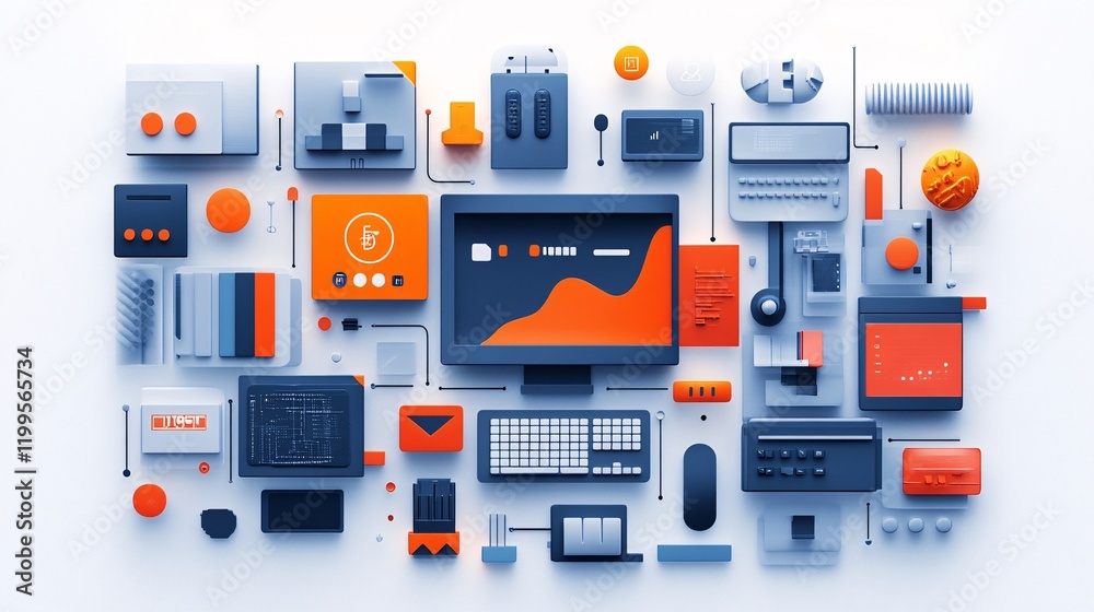 Business communication concept featuring digitalization, cybersecurity, cloud computing, web services, SAAS, and IT elements in a modern design. Business communication concept featuring digitalization, cybersecurity, cloud computing, web services, SAAS, and IT elements in a modern design.