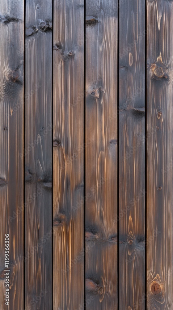 Fototapeta premium Detailed close-up showcasing wooden slats on an outdoor fence with a warm color palette and rich natural grain perfect for creative use