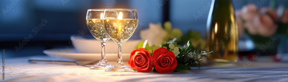 Romantic Valentine's Day Dinner Golden Candlelight Reflecting on Fine Tableware, Creating a Magical Ambiance with Romantic Decorations and Soft Whispers of Love Perfect for Couples Seeking an Romantic Valentine's Day Dinner Golden Candlelight Reflecting on Fine Tableware, Creating a Magical Ambiance with Romantic Decorations and Soft Whispers of Love Perfect for Couples Seeking an