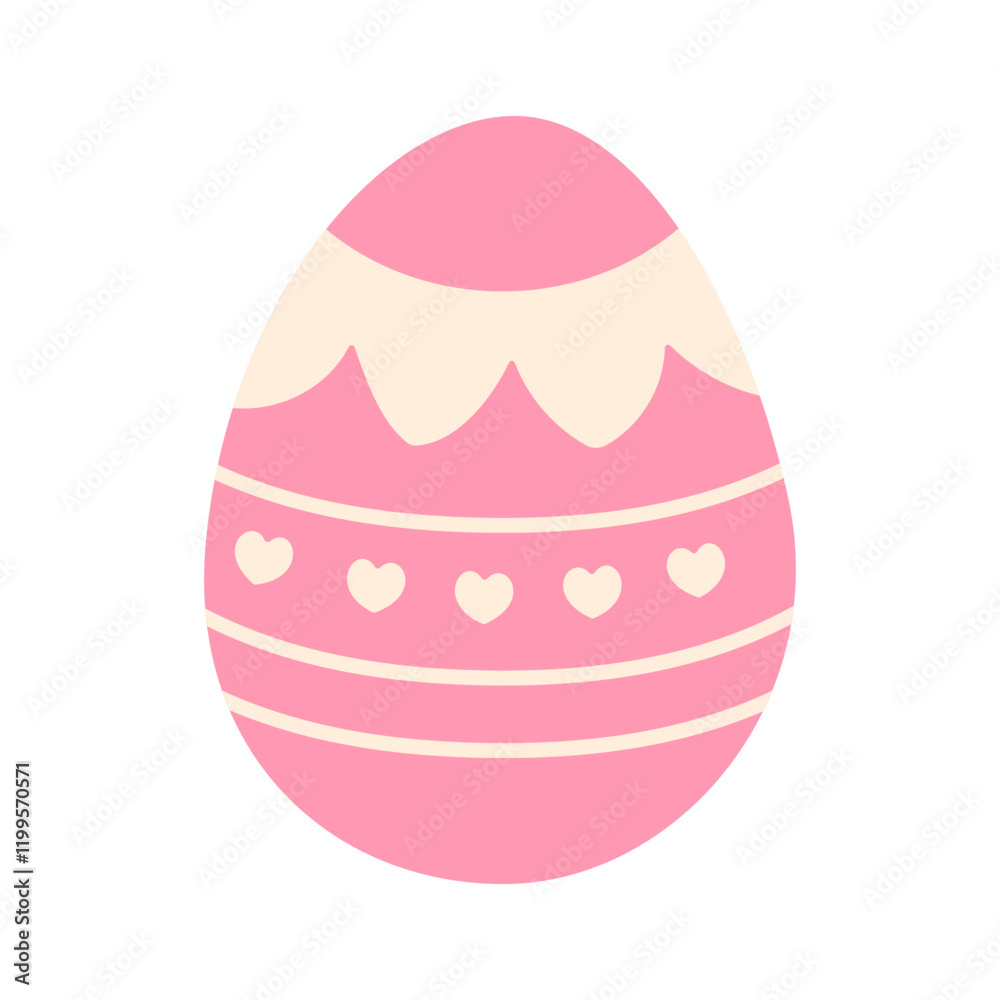 A pink egg with a heart pattern on it. The egg is the main focus of the image A pink egg with a heart pattern on it. The egg is the main focus of the image