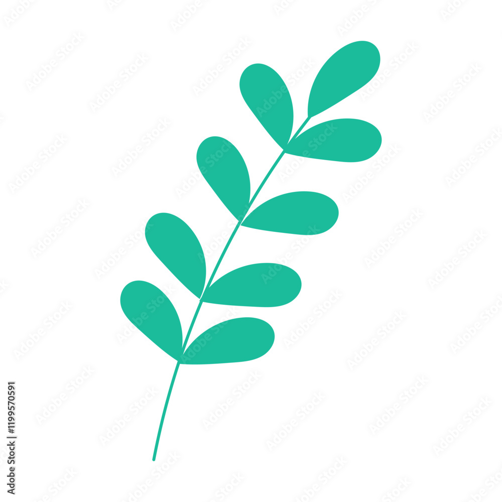 A green leaf with a white background. The leaf is drawn in a stylized way, with a focus on its veins. Scene is calm and serene, with the leaf representing nature and growth A green leaf with a white background. The leaf is drawn in a stylized way, with a focus on its veins. Scene is calm and serene, with the leaf representing nature and growth