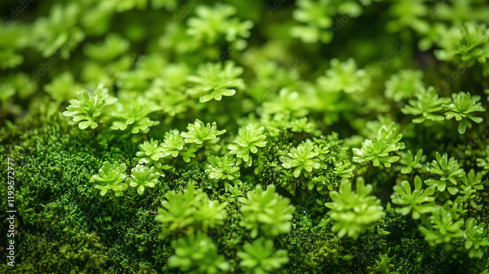 green moss on the wall