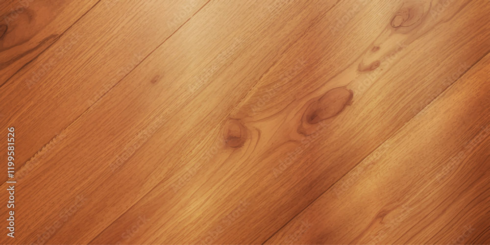 Naklejka premium Exquisite High Gloss Brown Wood Paneling with Reflective Surfaces, Rich Natural Textures, and a Deep, Warm Hue That Provides a Vintage Feel and Classic Retro Charm