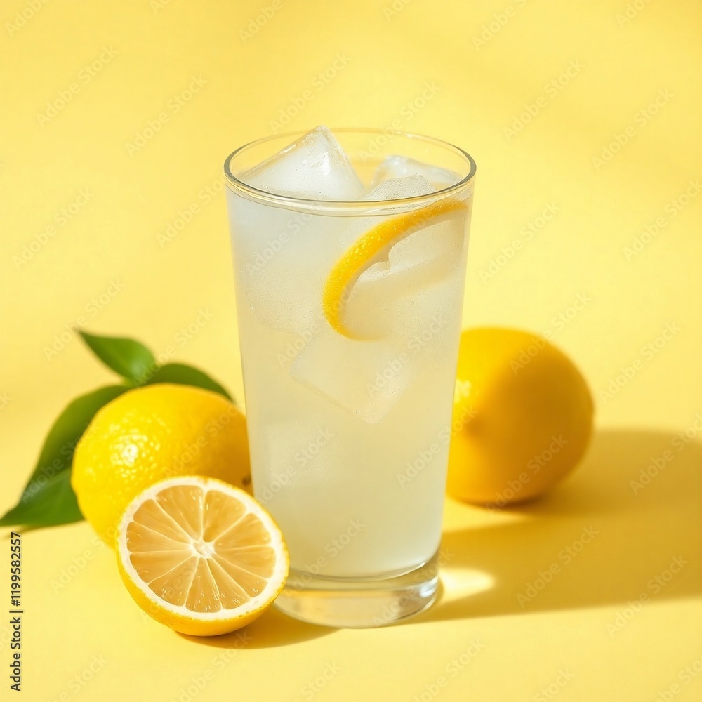 Fototapeta premium Lemonade in a Sunshine Yellow Scene