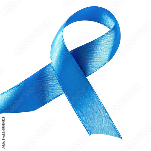 Blue ribbon awareness campaign transparent background graphic design isolated symbolism photo