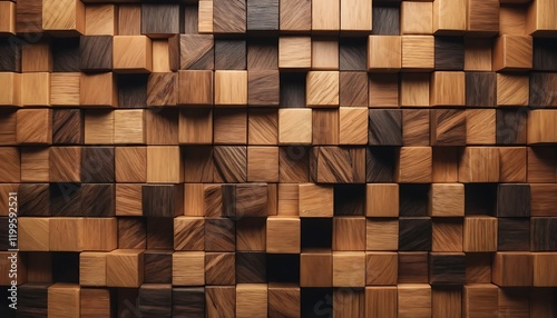 Wallpaper Mural texture of wood cube background wallpaper background Torontodigital.ca