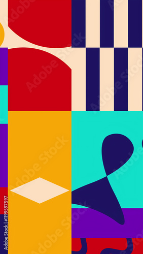 Bauhaus Style Abstract Background