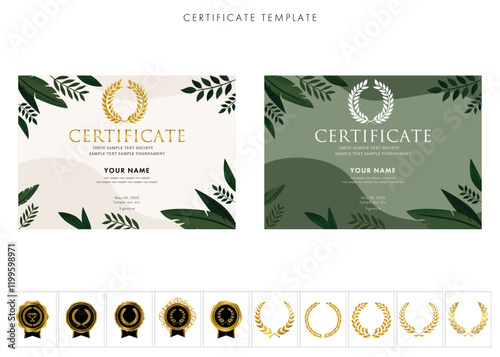 賞状２０２（横）certificate　award　表彰状　celebration