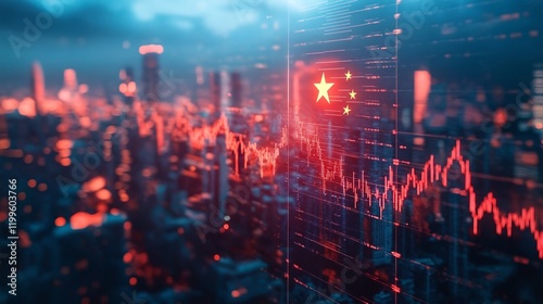 Wallpaper Mural China's Economic Growth: A Visual Representation of its Rising Stock Market and Skyscrapers. Torontodigital.ca
