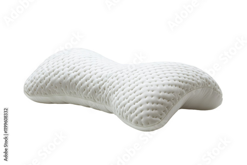 Unique ergonomic pillow designed for comfort and support during sleep or relaxation activities at home photo