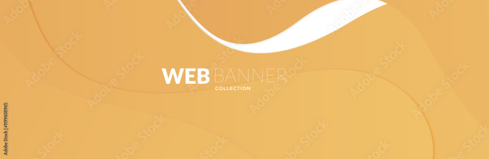 Obraz premium abstract background with lines, Yellow banner