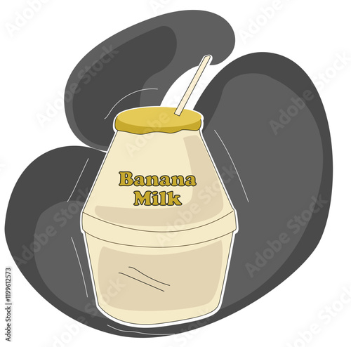 Korean Banana Milk.Beverage Banana Flavor Milk