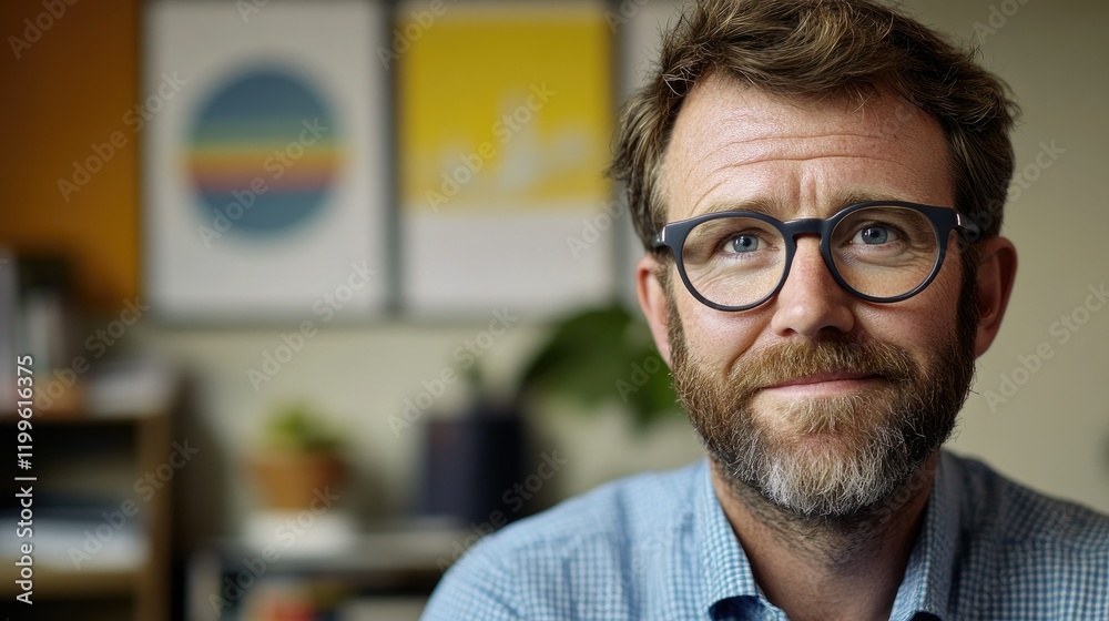 Portrait of a Man with Glasses and a Beard Portrait of a Man with Glasses and a Beard