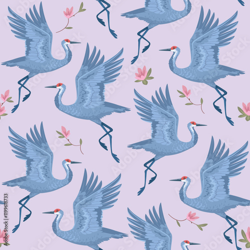 2cranes birds pattenr