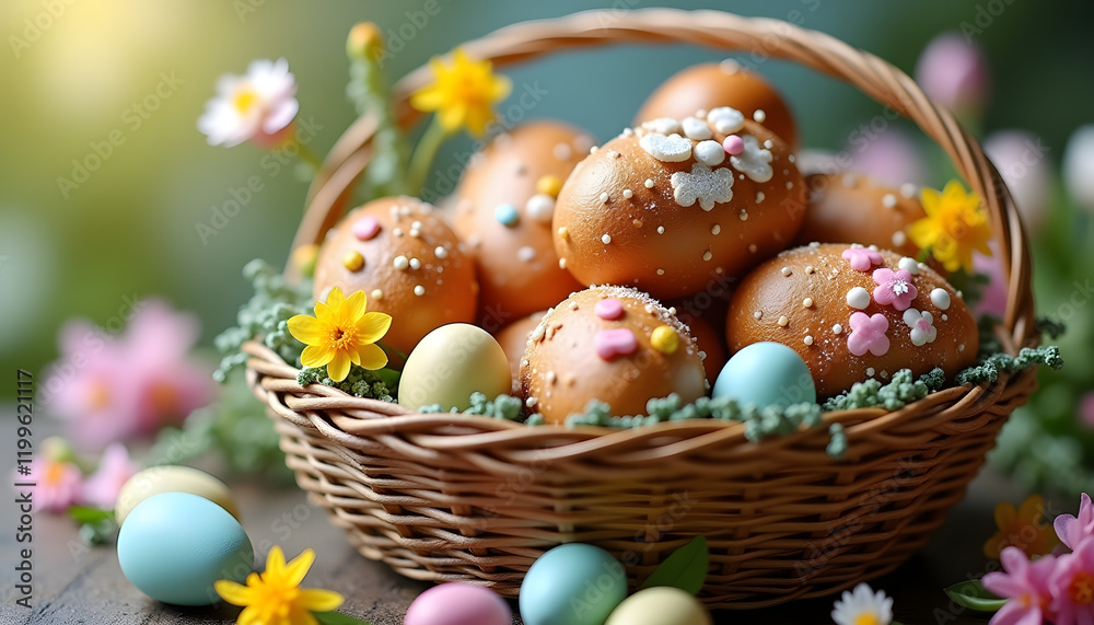 “Easter Kulichi in a Basket “Easter Kulichi in a Basket