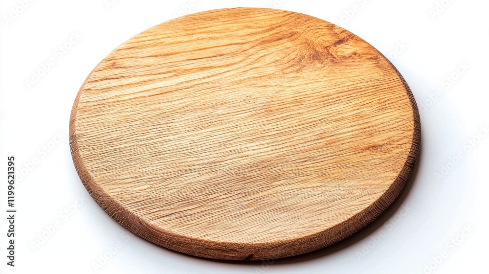 Smooth Circular Wooden Cutting Board Ideal for Food Preparation and Serving Use Smooth Circular Wooden Cutting Board Ideal for Food Preparation and Serving Use