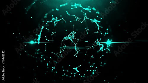 Abstract connection dots stock video USA, Connection, Technology, Computer Network, Digitally Generated Image BG, Metaverse, Blockchain, NFT, Bitcoin 4K stock video