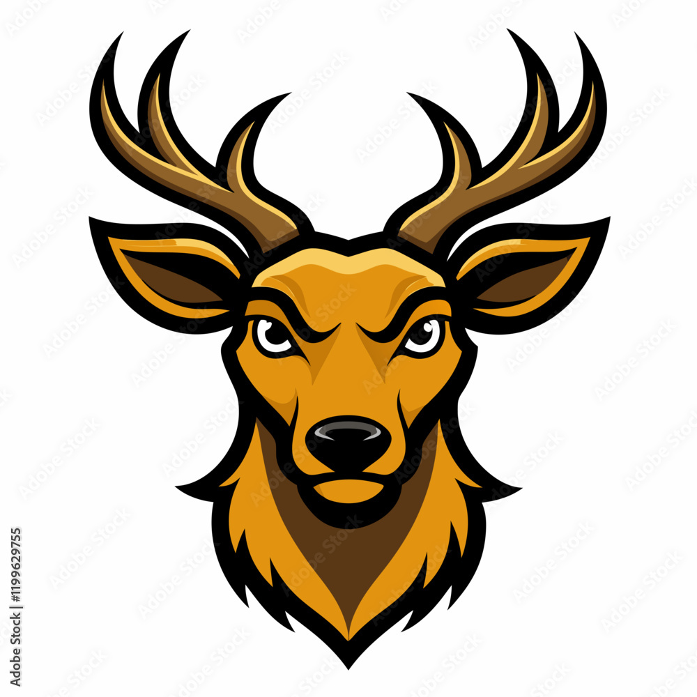 Fototapeta premium caribou head vector mascoot
