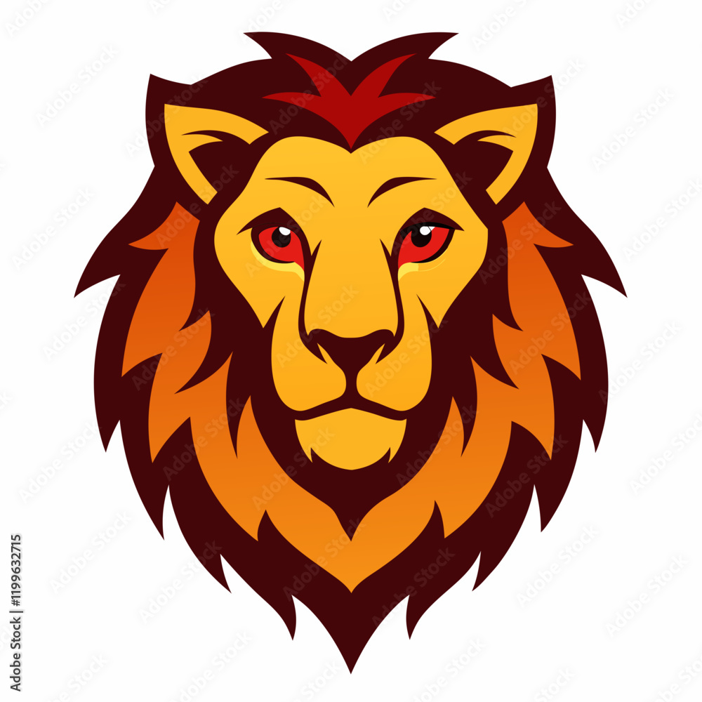 Obraz premium head of lion mascot