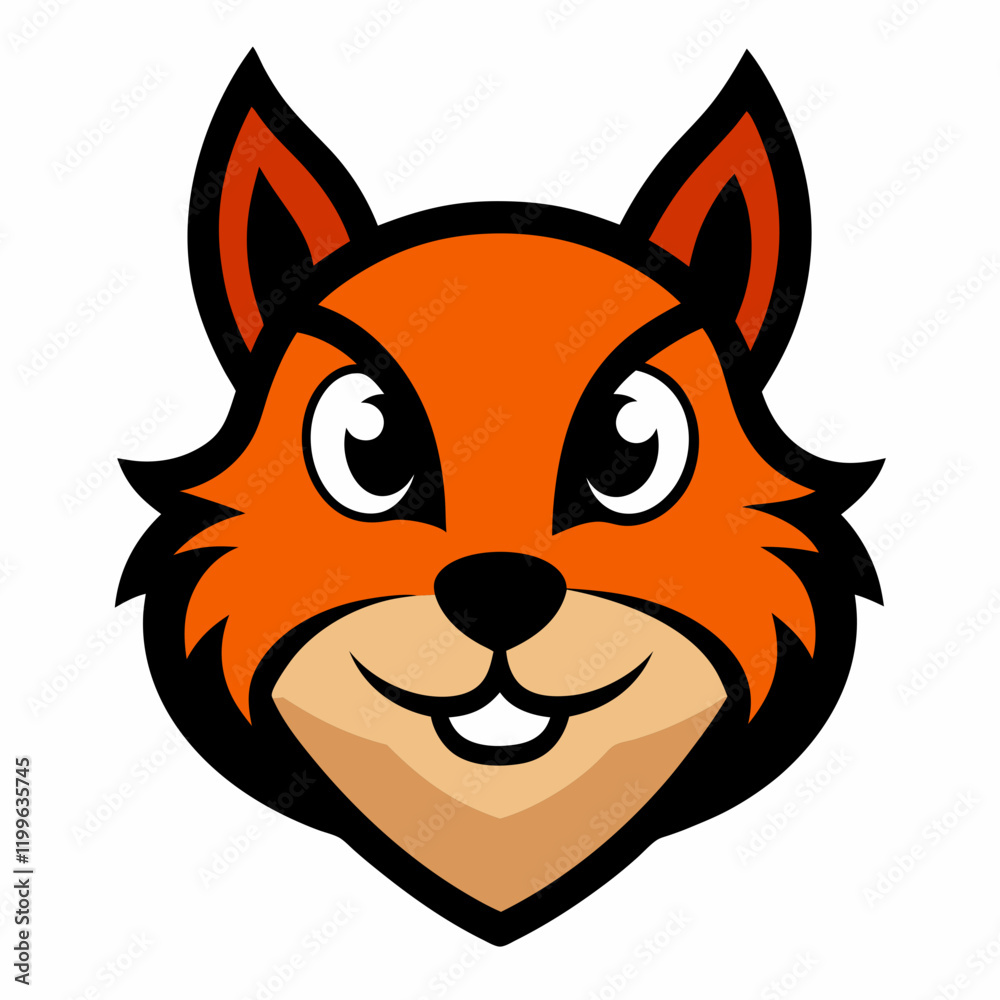 illustration of squirrel head mascot illustration of squirrel head mascot
