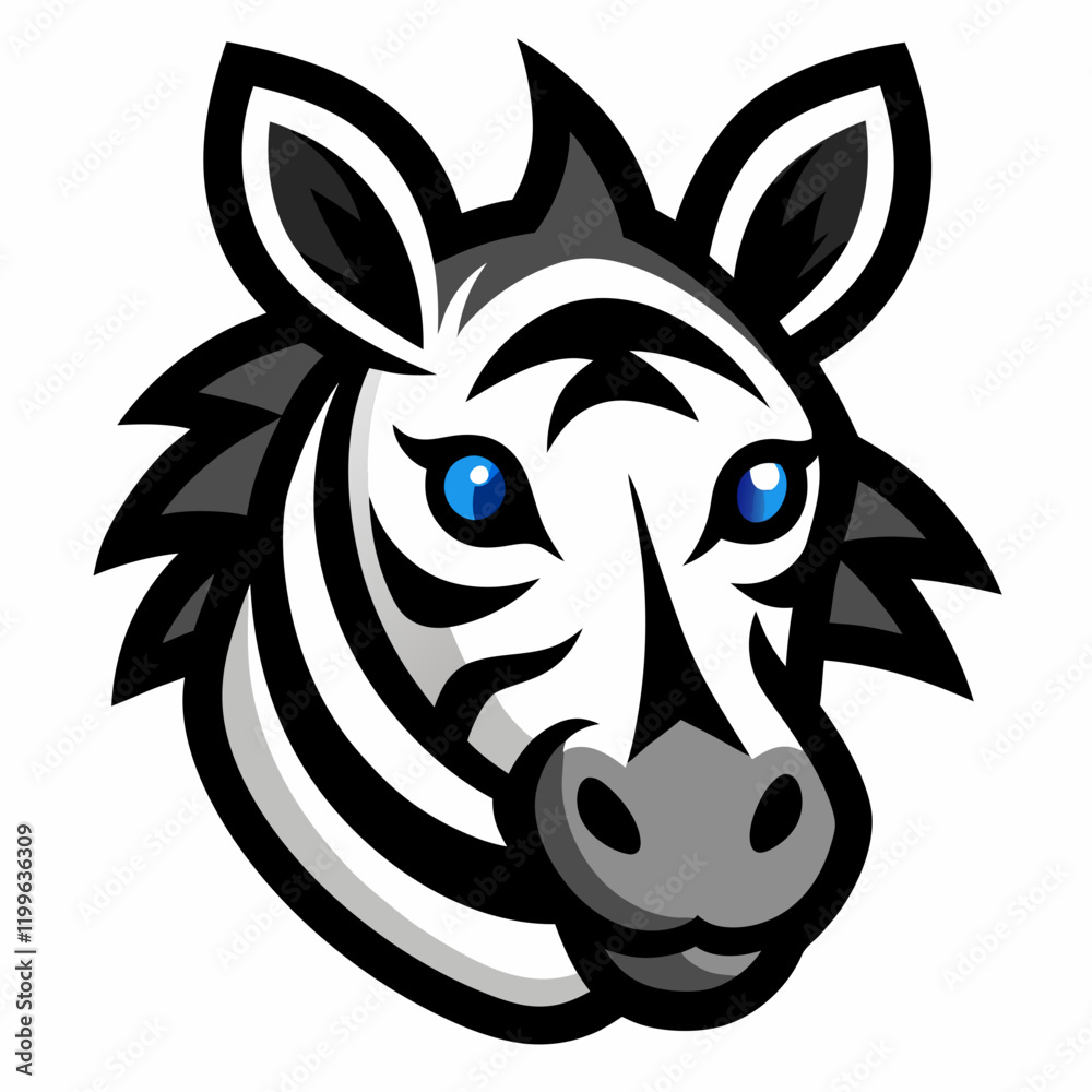 Obraz premium zebra head mascot