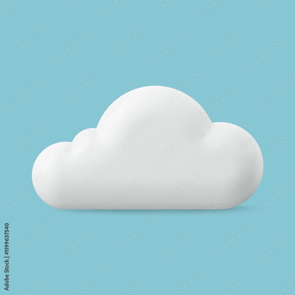 Cloud networking clipart, 3D rendering graphic Cloud networking clipart, 3D rendering graphic