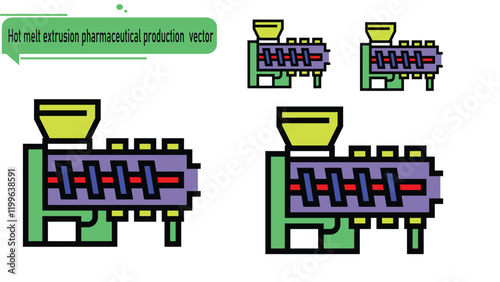 Hot melt extrusion pharmaceutical production  vector
