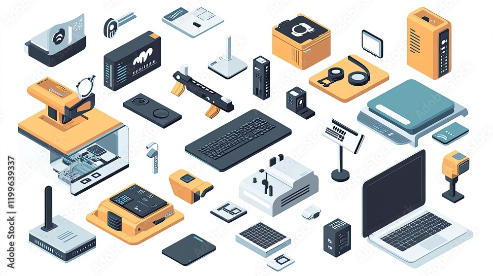 A Collection Of Modern Technological Devices And Gadgets A Collection Of Modern Technological Devices And Gadgets