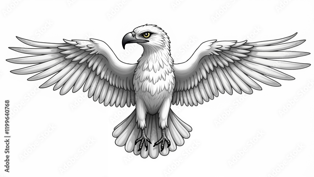 Obraz premium Hawk cartoon image 