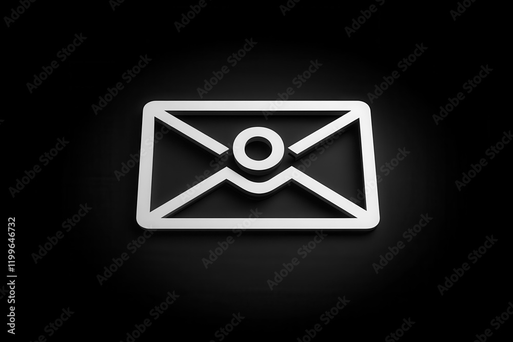 minimalistic black and white vector icon of an envelope, illustrating the concept of fast mail delivery, with a clean design that emphasizes efficiency and communication minimalistic black and white vector icon of an envelope, illustrating the concept of fast mail delivery, with a clean design that emphasizes efficiency and communication