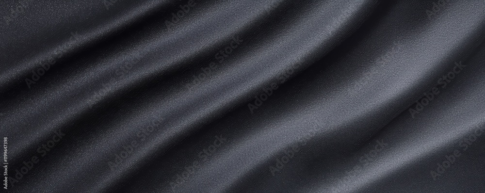 Fototapeta premium Subtle Metallic Shine in Black and White Tones on Smooth Fabric Surface