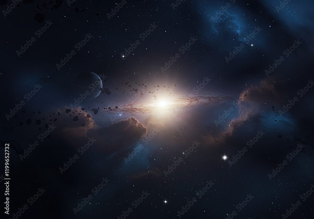 Fototapeta premium The Grand Cosmic Ballet: A High-Definition Celebration of the Universe