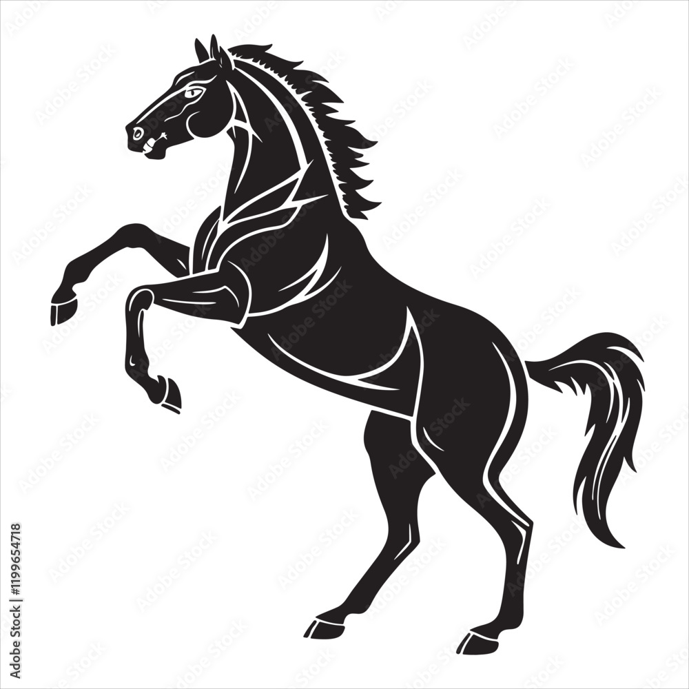 Obraz premium vector Horse Isolated on White 