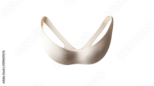 Stylish and modern bra, designed for comfort and support, featuring a sleek shape with unique cutout design on a white isolated background. photo