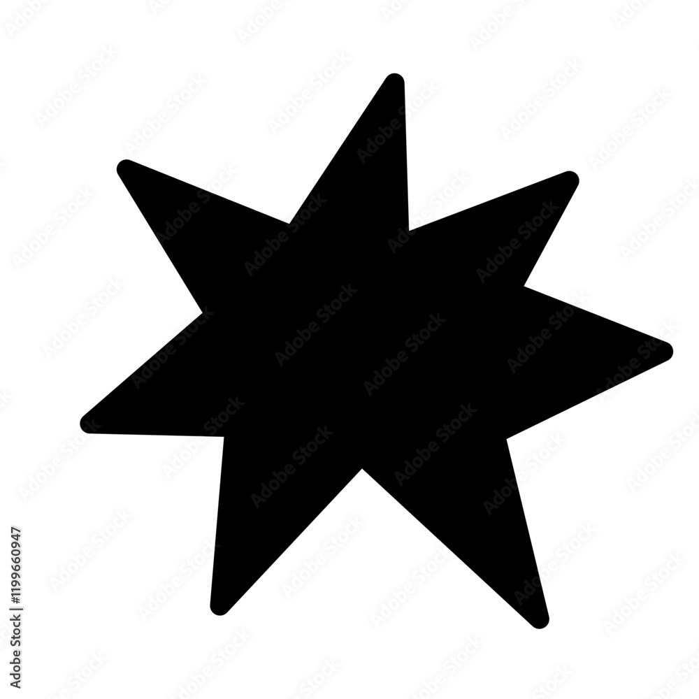 Hand drawn Star doodle silhouette Hand drawn Star doodle silhouette