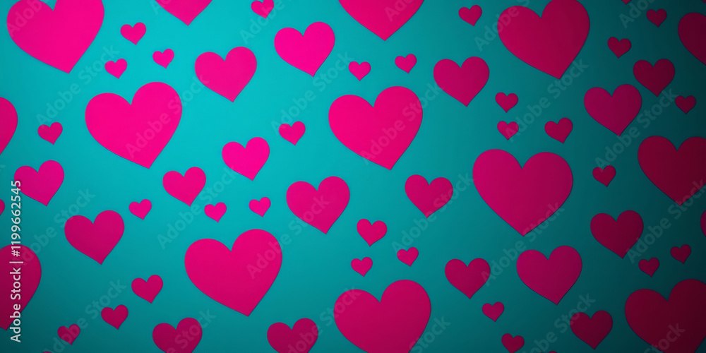 A blue background with pink hearts scattered all over it. The pink hearts are arranged in a pattern, and the blue background gives the image a calming and soothing feel A blue background with pink hearts scattered all over it. The pink hearts are arranged in a pattern, and the blue background gives the image a calming and soothing feel