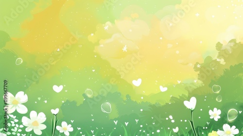 Colorful beautiful flower background with raindrops with Generative AI technology