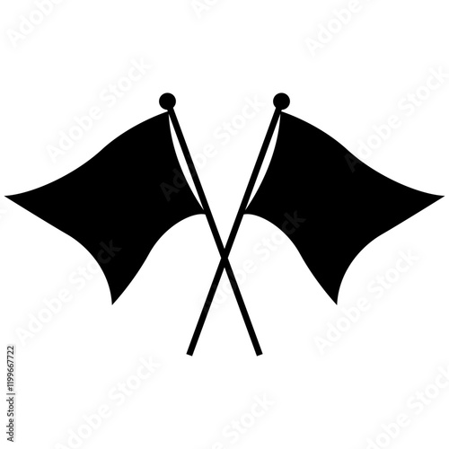 color guard black double crossed flags svg vector cutfile for cricuit