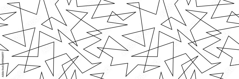 Black and white geometric pattern. Seamless angular sharp line vector graphic print design. Random diagonal lines chaos. Black and white geometric pattern. Seamless angular sharp line vector graphic print design. Random diagonal lines chaos.