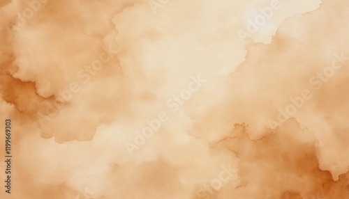 Wallpaper Mural abstract watercolor background with coffee color brown liquid fluid texture for background .  generative AI  Torontodigital.ca