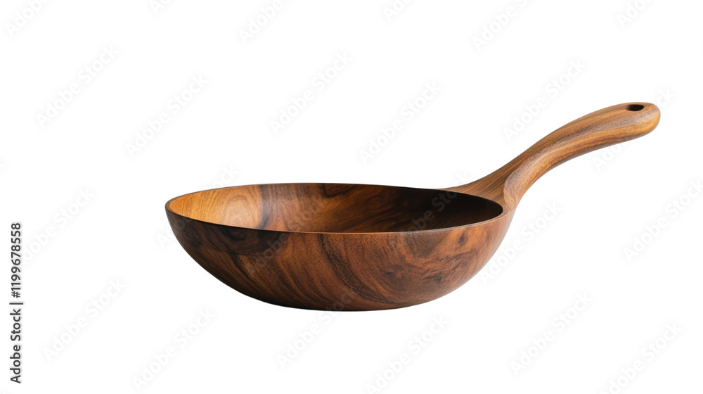 A beautifully crafted wooden bowl with a smooth finish, perfect for serving salads or fruits, against a white isolated background. A beautifully crafted wooden bowl with a smooth finish, perfect for serving salads or fruits, against a white isolated background.